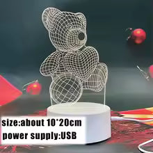 3D LED Bear Lamp